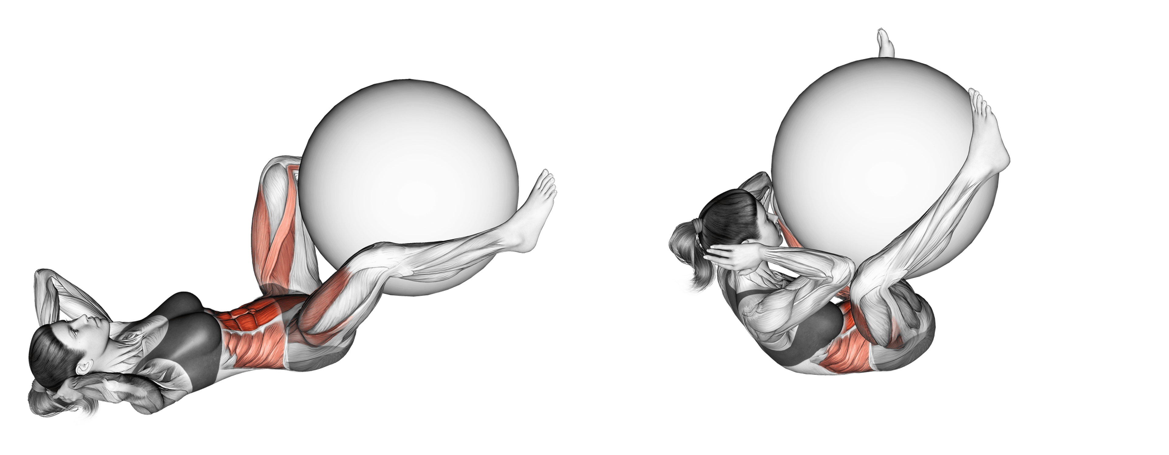 Exercise Ball Frog Crunch