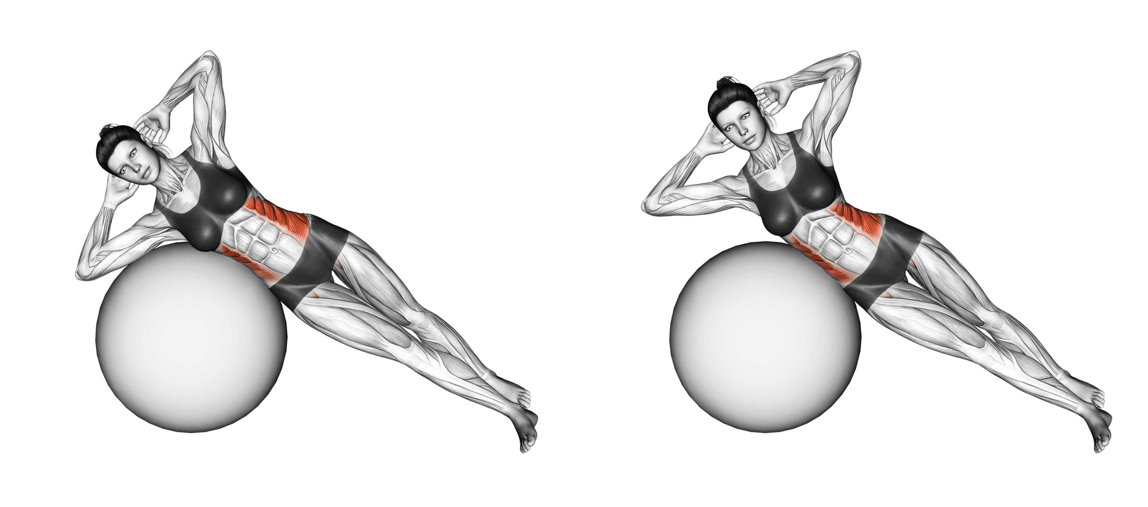 Exercise Ball Side Bend