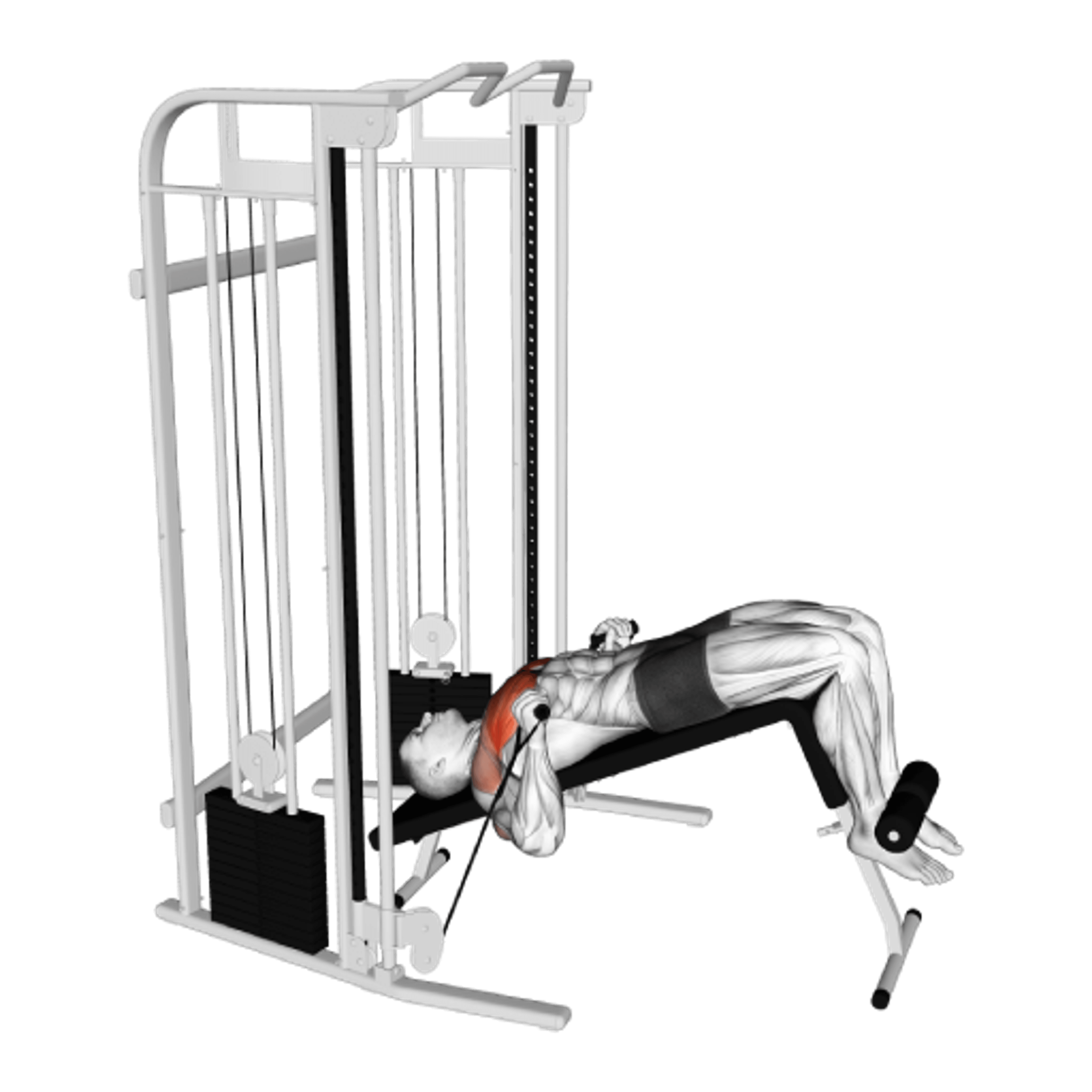 Cable Decline Bench Press